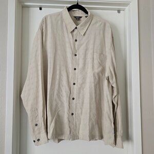 Royal Robbins Shirt Men' XXL Relaxed Button Up Long Sleeve Outdoor Hiking Travel